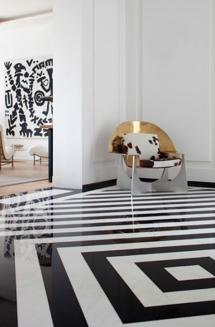 Black and white patterned floors 2